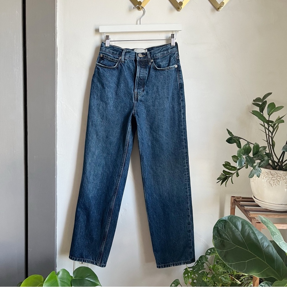 Everlane Women's Straight Leg Jeans - Dark Blue